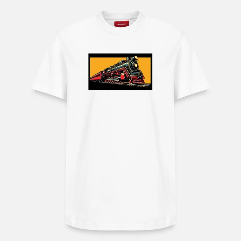 Train 1 3 - T-shirt unisexe décontracté en coton Supima – de SPREAD - blanc