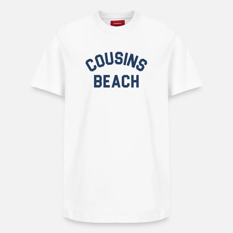 Plage des Cousins - T-shirt unisexe décontracté en coton Supima – de SPREAD - blanc