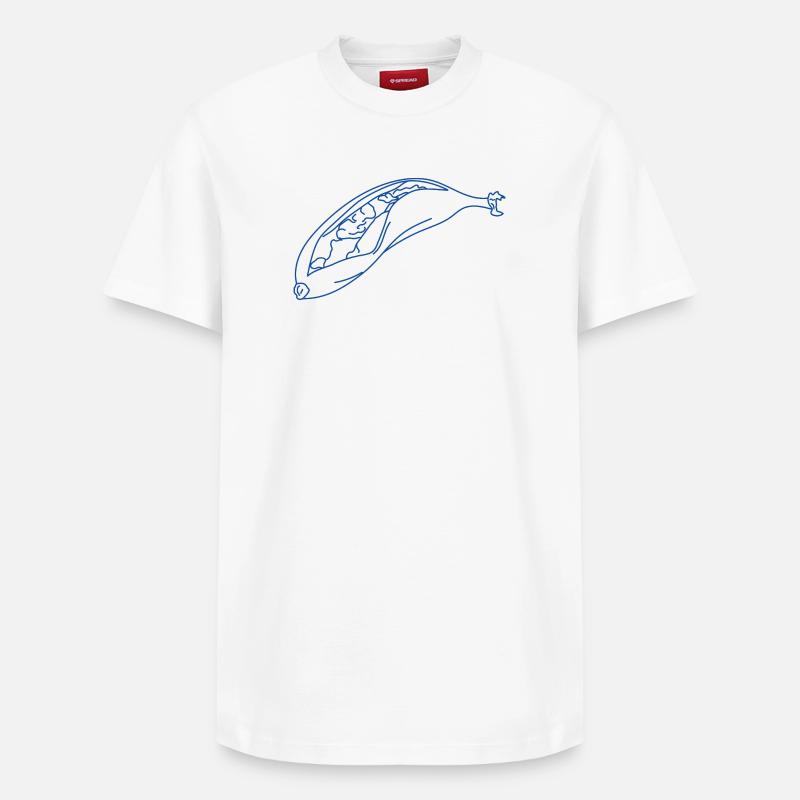 Banane au chocolat - T-shirt unisexe décontracté en coton Supima – de SPREAD - blanc