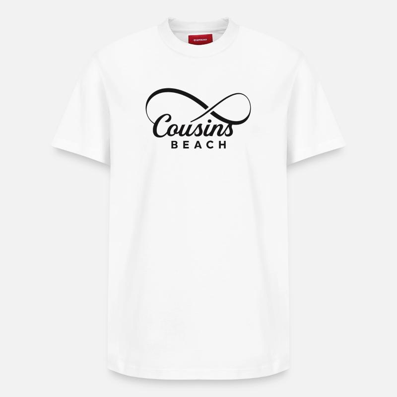 Plage des Cousins – Infinity - T-shirt unisexe décontracté en coton Supima – de SPREAD - blanc