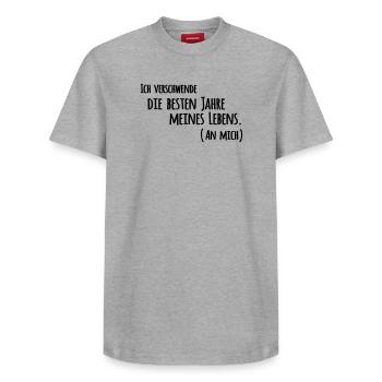 The best years - Relaxed Unisex Supima Cotton T-Shirt – by SPREAD - white - Front - AI Model Female 172 dark (172cm) & AI Model Male 185 dark (185cm)