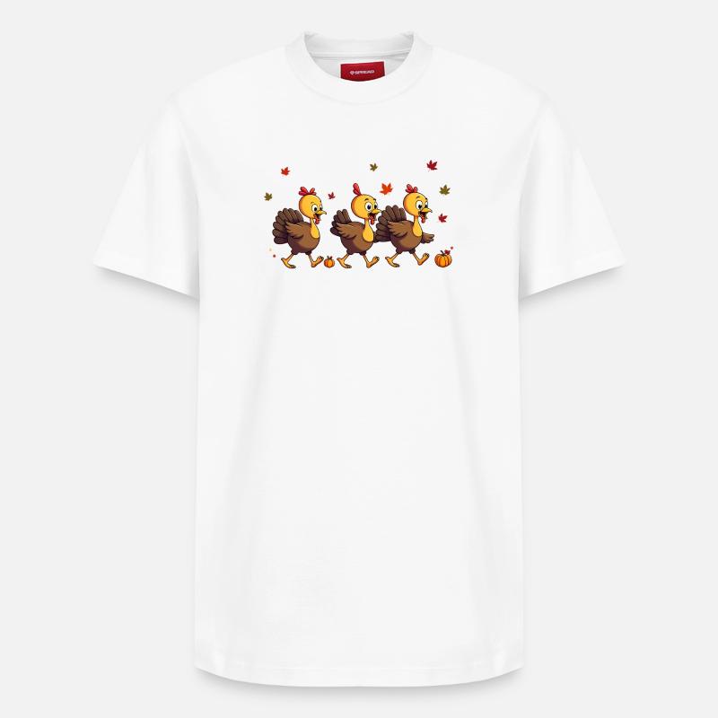 Bébé dinde de Thanksgiving - T-shirt unisexe décontracté en coton Supima – de SPREAD - blanc