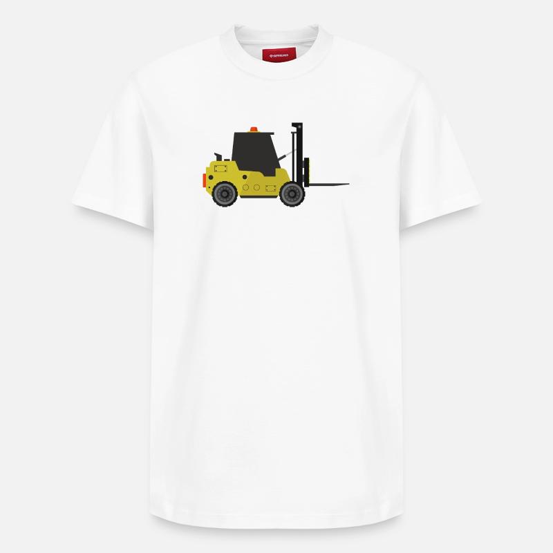 Chariot élévateur - T-shirt unisexe décontracté en coton Supima – de SPREAD - blanc