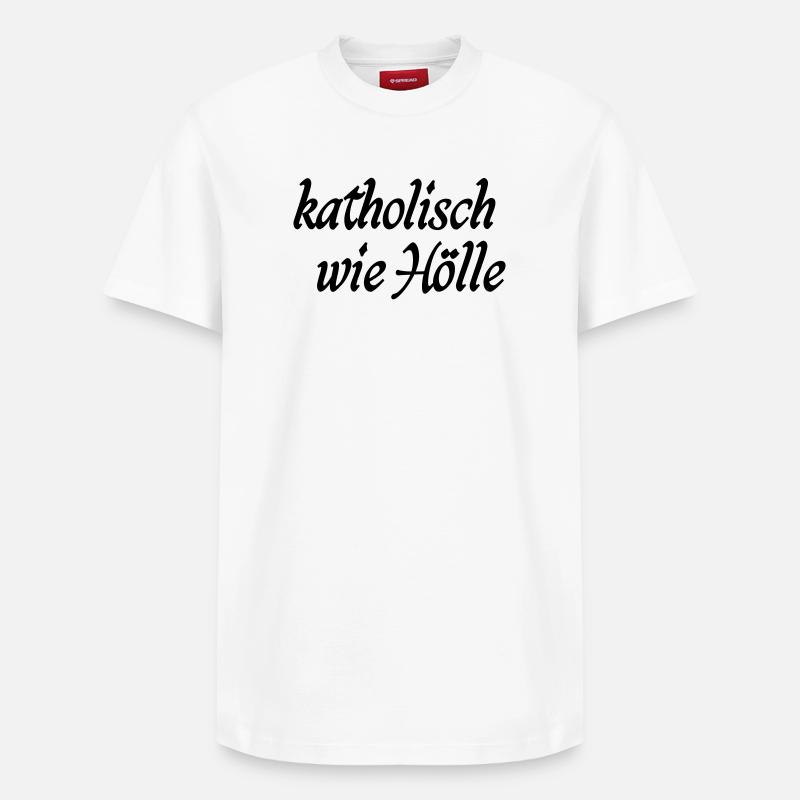 catholique à mourir - T-shirt unisexe décontracté en coton Supima – de SPREAD - blanc