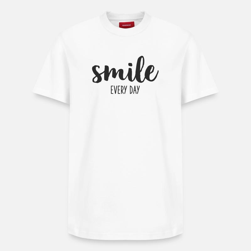 sourire tous les jours - T-shirt unisexe décontracté en coton Supima – de SPREAD - blanc