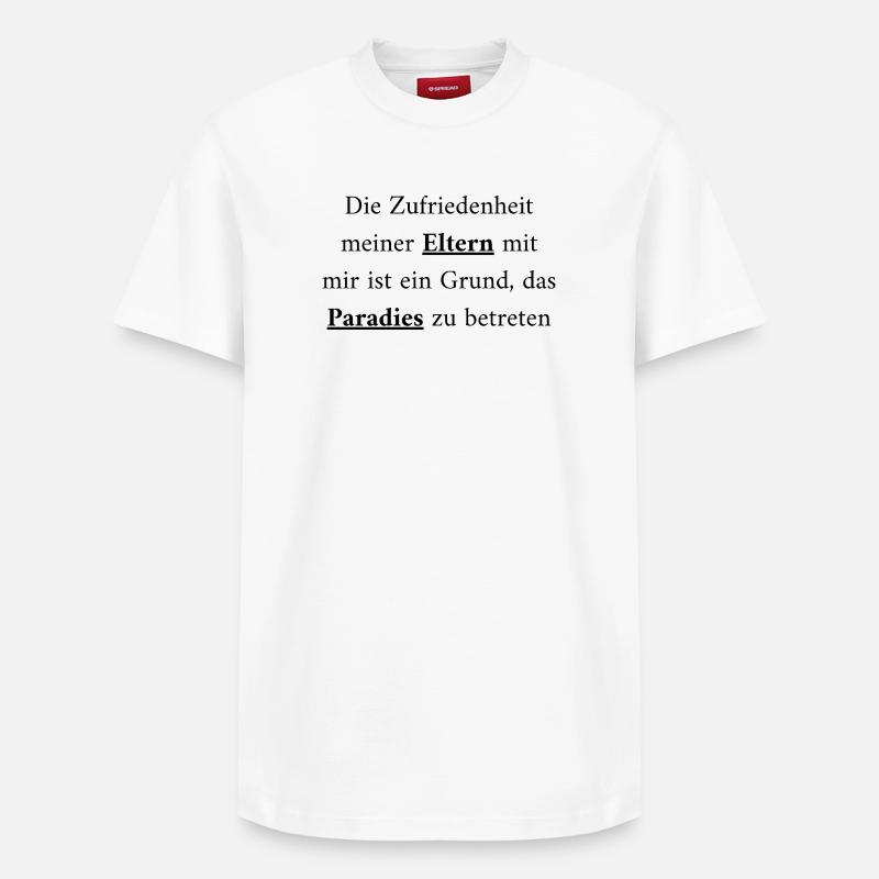 Eltern & Paradies: Ein Weg zum Glück - Relaxed Unisex Supima Cotton T-Shirt – von SPREAD - Weiß