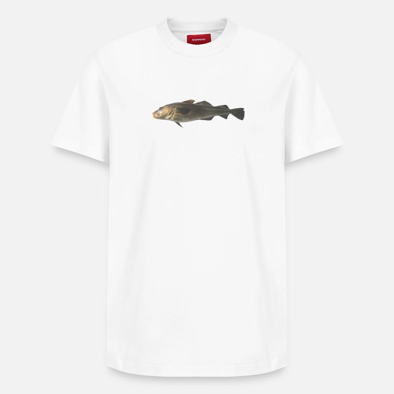 cod - Relaxed Unisex Supima Cotton T-Shirt – by SPREAD - white