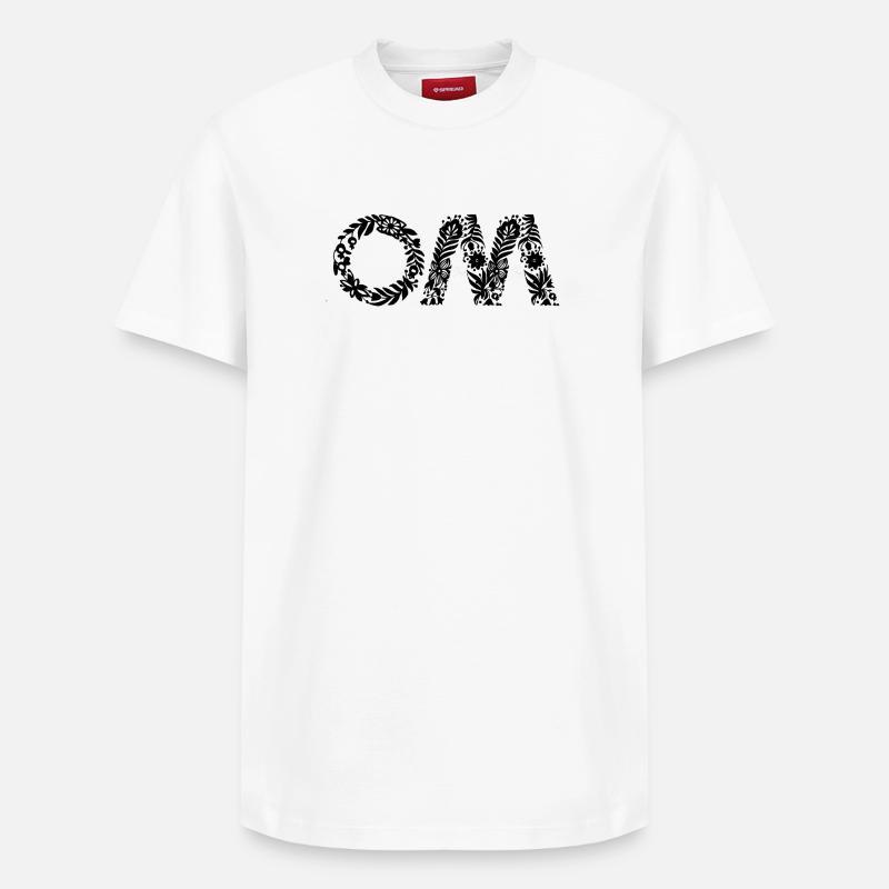 Om - T-shirt unisexe décontracté en coton Supima – de SPREAD - blanc