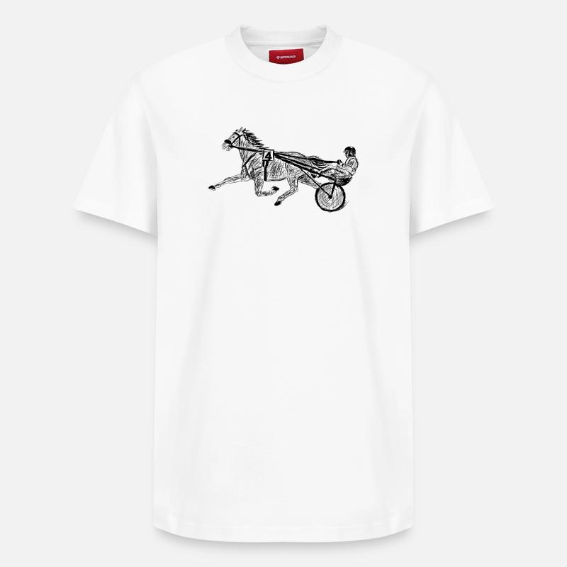 trotter - T-shirt unisexe décontracté en coton Supima – de SPREAD - blanc