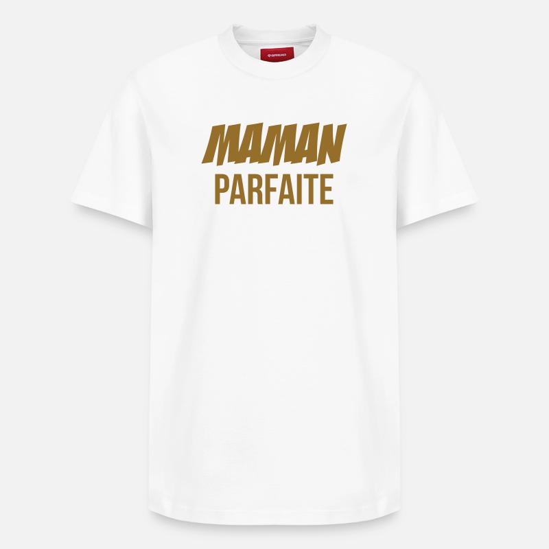 Maman parfaite - T-shirt unisexe décontracté en coton Supima – de SPREAD - blanc