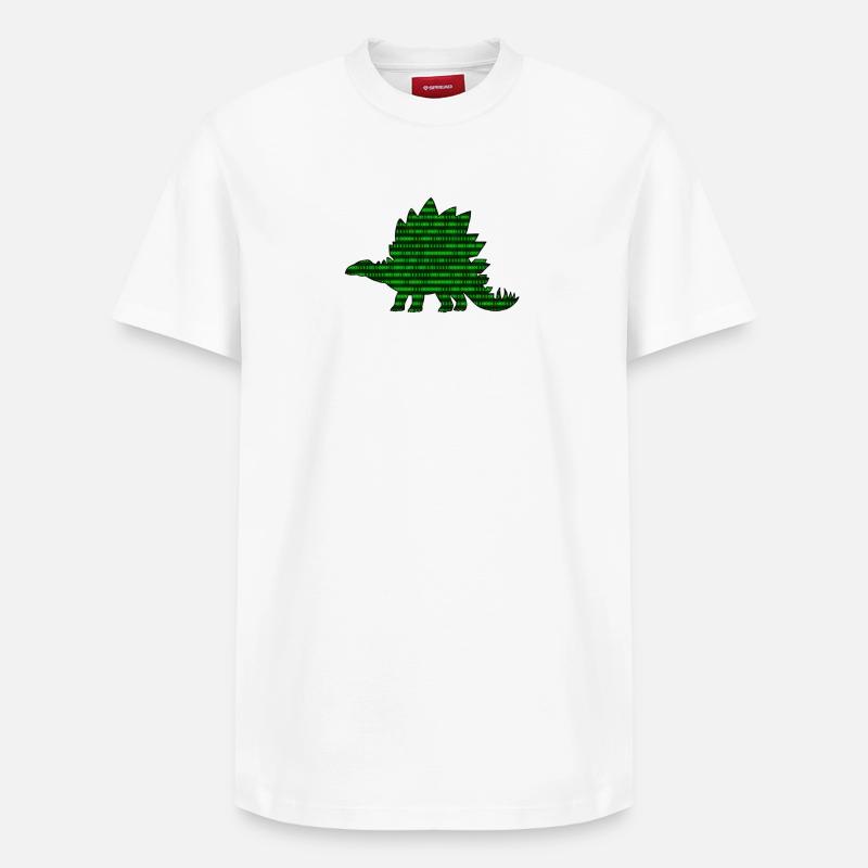 Dinosaure numérique - T-shirt unisexe décontracté en coton Supima – de SPREAD - blanc