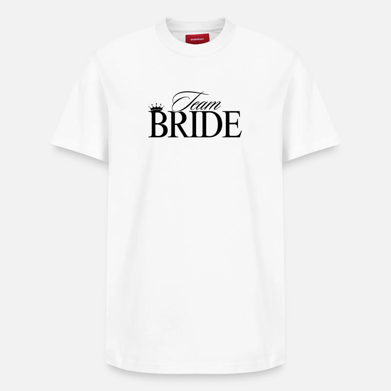 L’équipe de la mariée ! Personnalisable - T-shirt unisexe décontracté en coton Supima – de SPREAD - blanc
