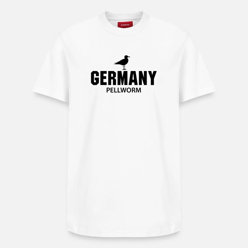Pellworm GERMANY - Relaxed Unisex Supima Cotton T-Shirt – von SPREAD - Weiß