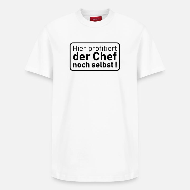 der Chef noch selbst - Relaxed Unisex Supima Cotton T-Shirt – von SPREAD - Weiß