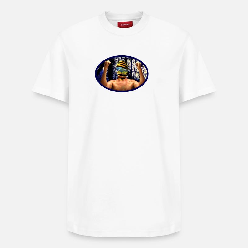Waldgeist Maskenkrieger - Relaxed Unisex Supima Cotton T-Shirt – von SPREAD - Weiß