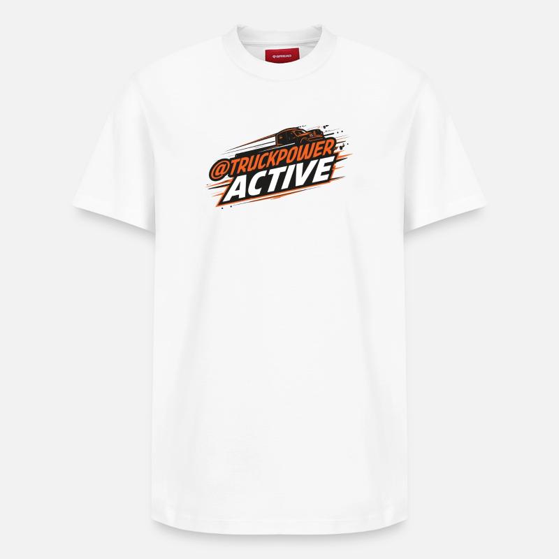 Logo de conduite active TruckPower - T-shirt unisexe décontracté en coton Supima – de SPREAD - blanc