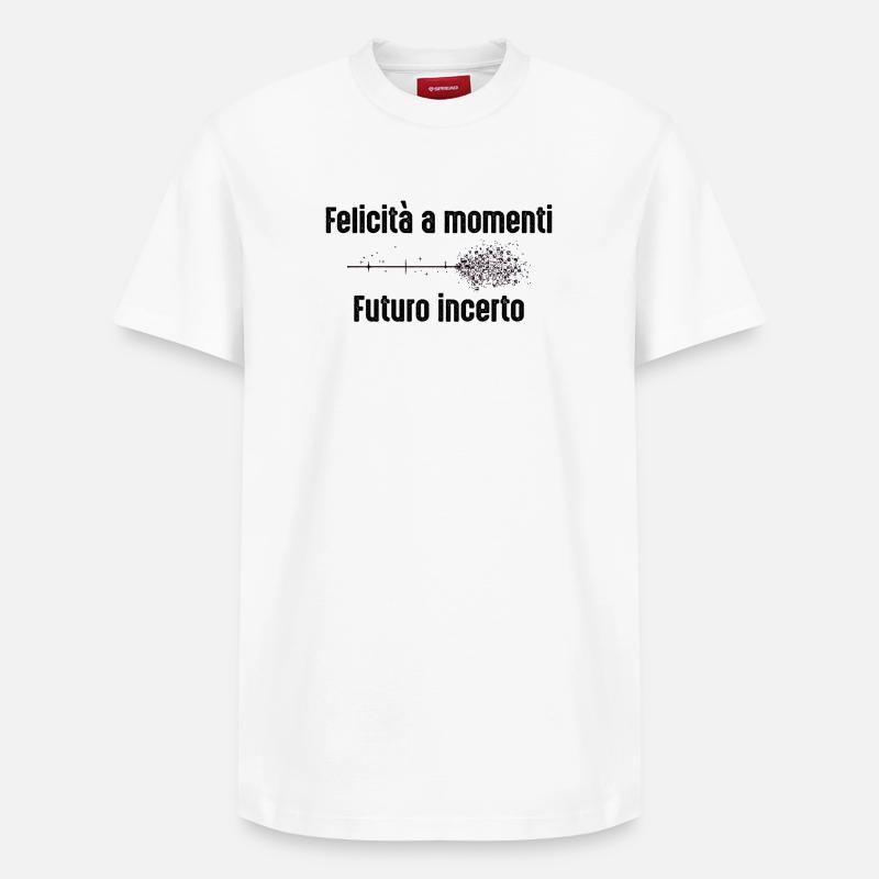 bonheur - T-shirt unisexe décontracté en coton Supima – de SPREAD - blanc