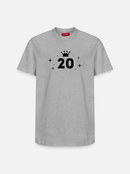 20th Birthday 20 Years - Relaxed Unisex Supima Cotton T-Shirt – by SPREAD - white