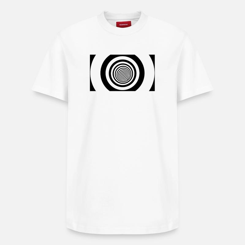 Vortex noir concentrique - T-shirt unisexe décontracté en coton Supima – de SPREAD - blanc