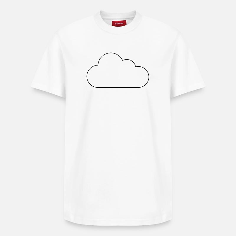 Résumé du nuage - T-shirt unisexe décontracté en coton Supima – de SPREAD - blanc