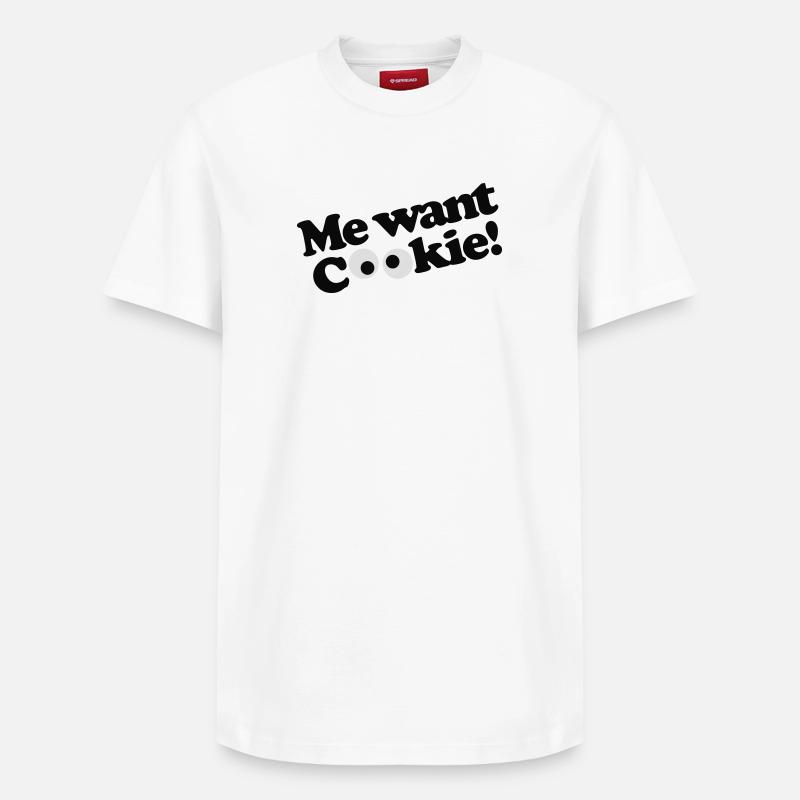 Ich will Plätzchen! - Relaxed Unisex Supima Cotton T-Shirt – von SPREAD - Weiß
