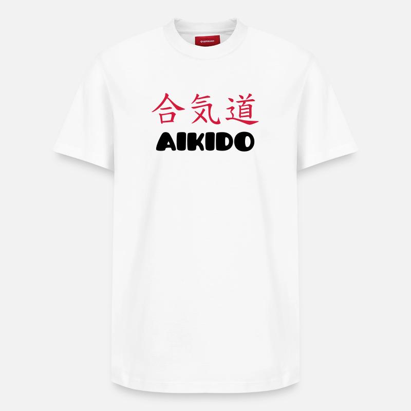 Aikido - T-shirt unisexe décontracté en coton Supima – de SPREAD - blanc