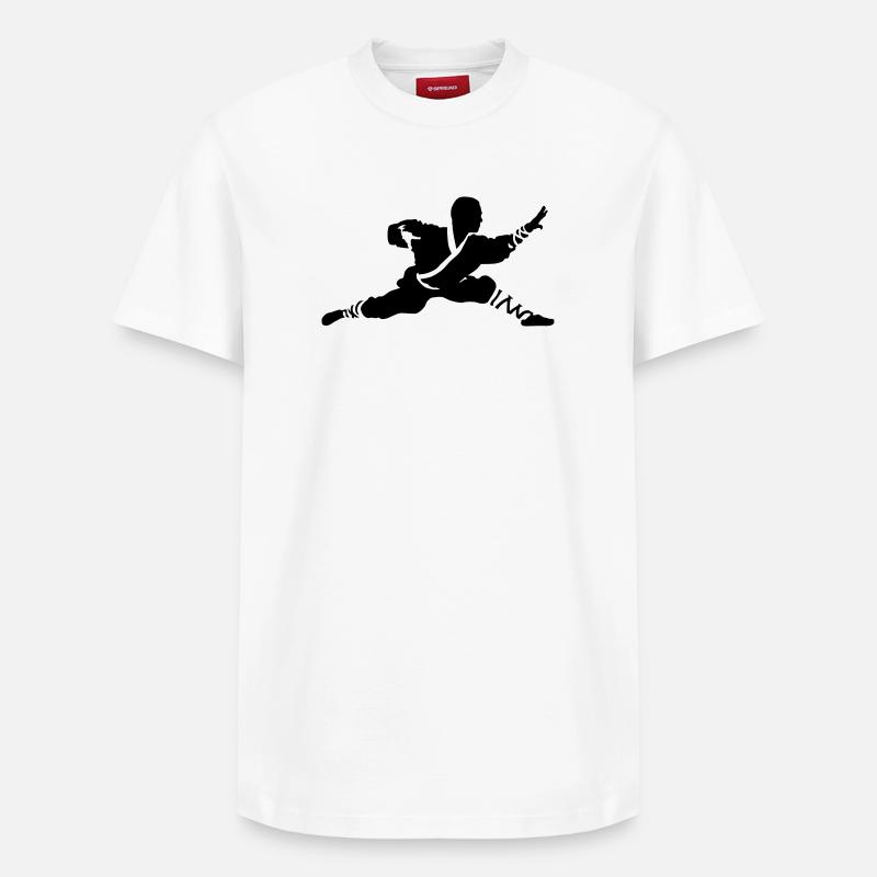 Kung fu Shaolin - T-shirt unisexe décontracté en coton Supima – de SPREAD - blanc