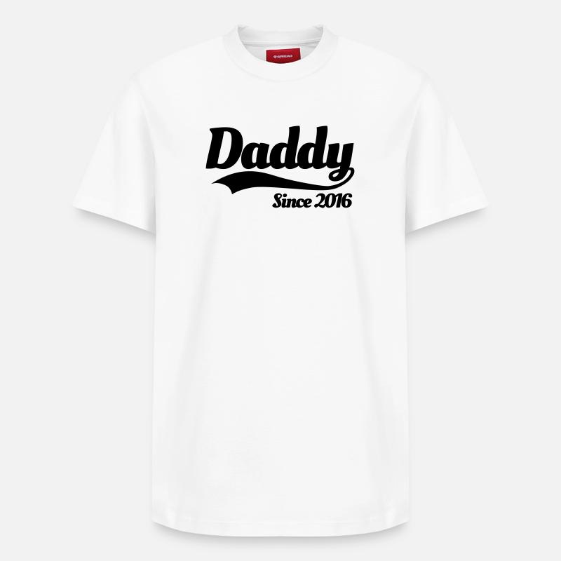 Daddy since 2016 - T-shirt unisexe décontracté en coton Supima – de SPREAD - blanc