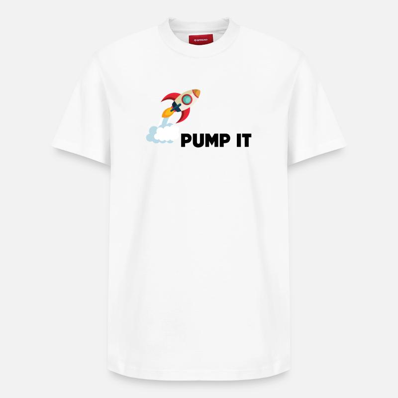 Pump it - T-shirt unisexe décontracté en coton Supima – de SPREAD - blanc