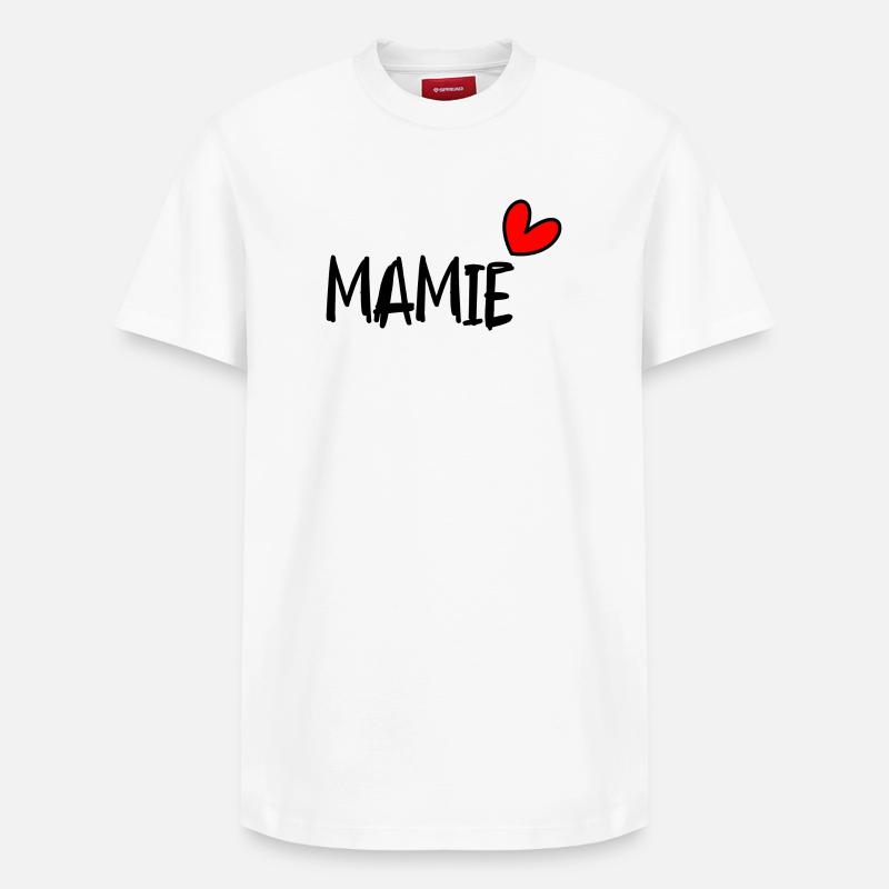 MAMIE. GRAND-MERE - T-shirt unisexe décontracté en coton Supima – de SPREAD - blanc