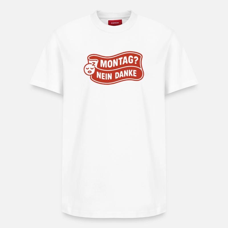 Lundi? Non merci - T-shirt unisexe décontracté en coton Supima – de SPREAD - blanc