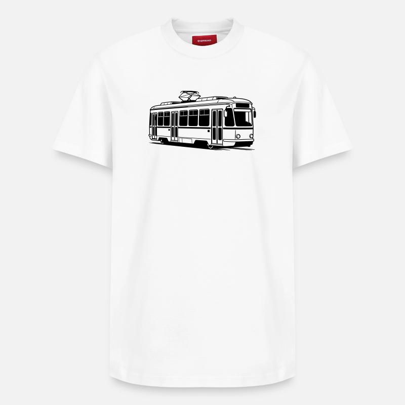 Tramway - T-shirt unisexe décontracté en coton Supima – de SPREAD - blanc
