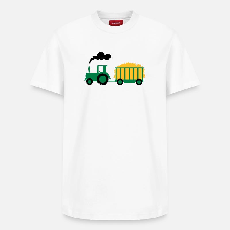 tracteur - T-shirt unisexe décontracté en coton Supima – de SPREAD - blanc