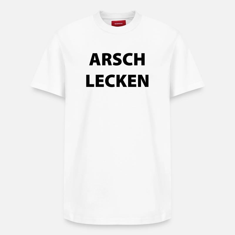 Lécher le cul - T-shirt unisexe décontracté en coton Supima – de SPREAD - blanc