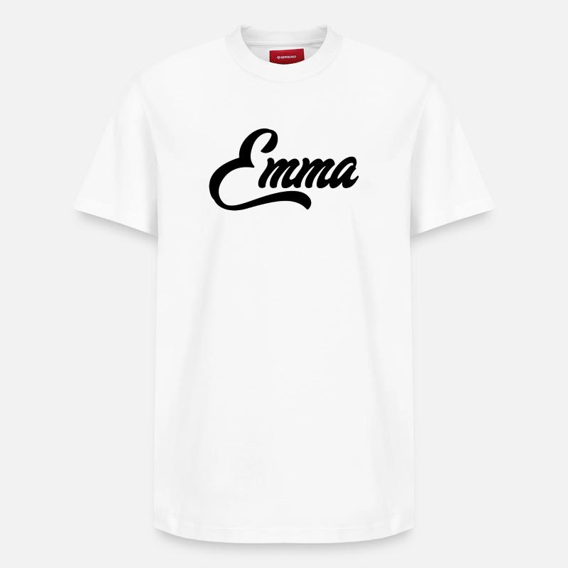 Emma Nom - T-shirt unisexe décontracté en coton Supima – de SPREAD - blanc