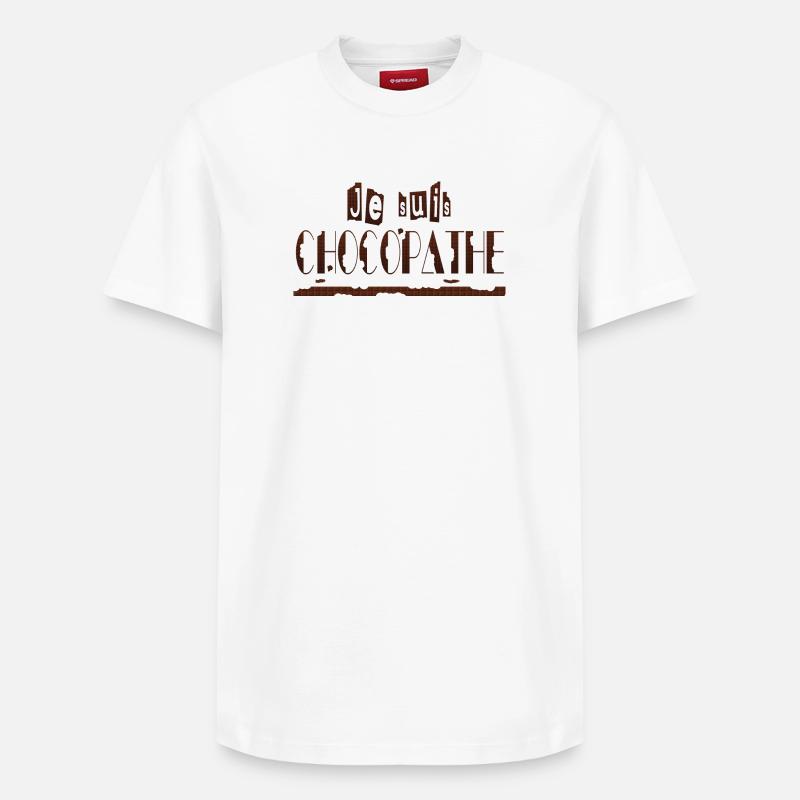 Je suis chocopathe - T-shirt unisexe décontracté en coton Supima – de SPREAD - blanc