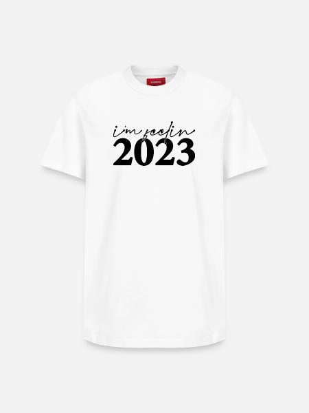 Bonne année 2023 - T-shirt unisexe décontracté en coton Supima – de SPREAD - blanc