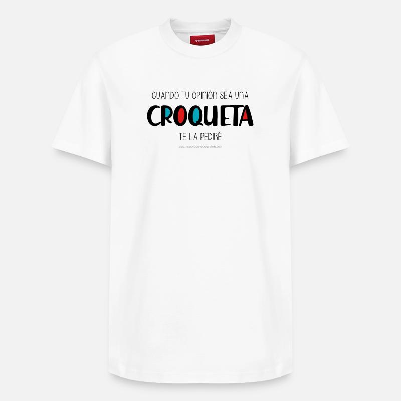 Croquette - T-shirt unisexe décontracté en coton Supima – de SPREAD - blanc