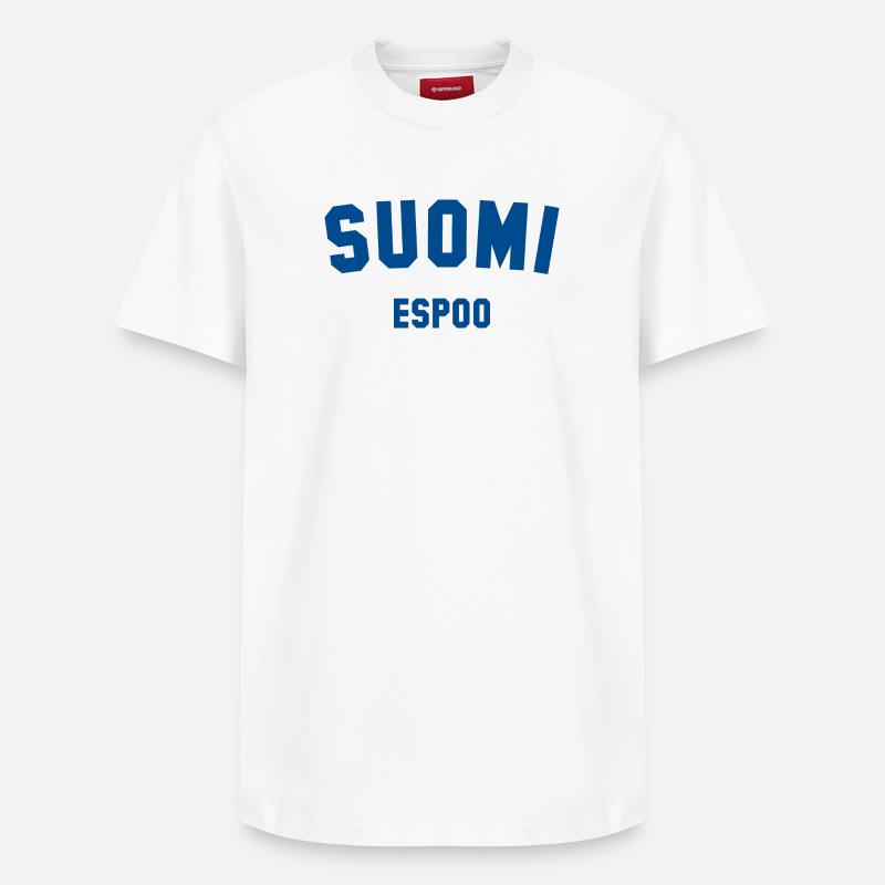 ESPOO Suomi Finlande - T-shirt unisexe décontracté en coton Supima – de SPREAD - blanc