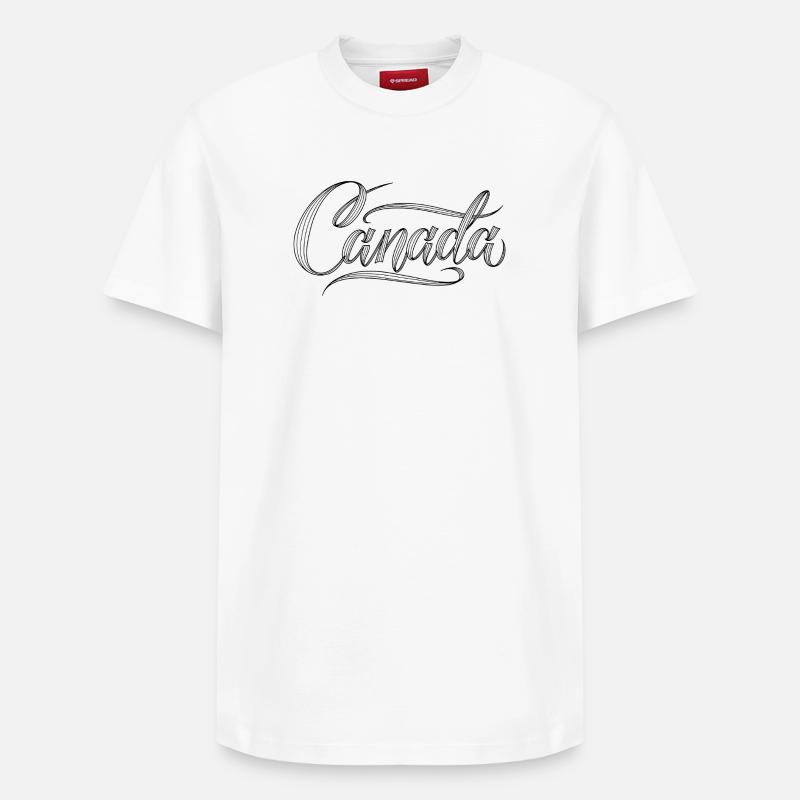 Canada - T-shirt unisexe décontracté en coton Supima – de SPREAD - blanc
