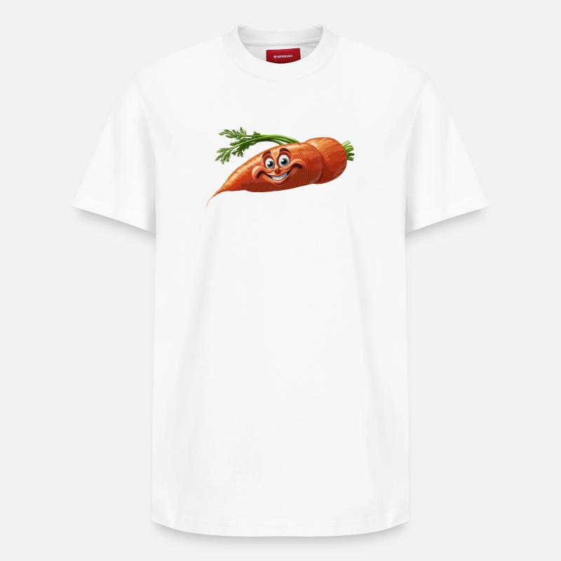 carotte - T-shirt unisexe décontracté en coton Supima – de SPREAD - blanc