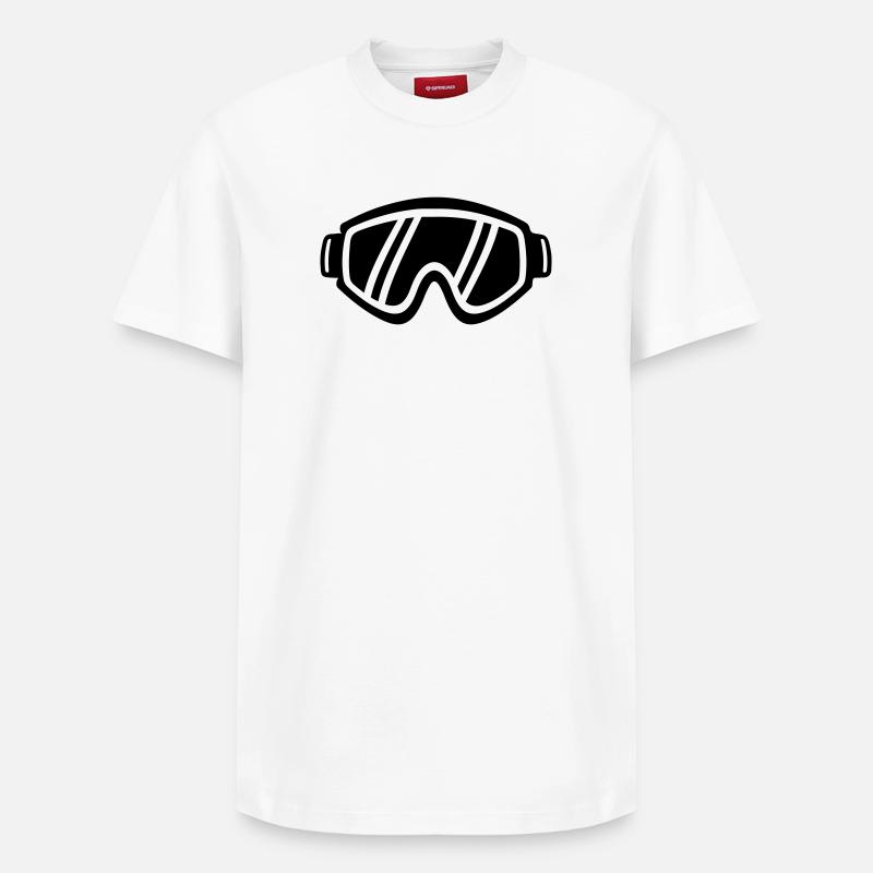 Lunettes de ski - T-shirt unisexe décontracté en coton Supima – de SPREAD - blanc