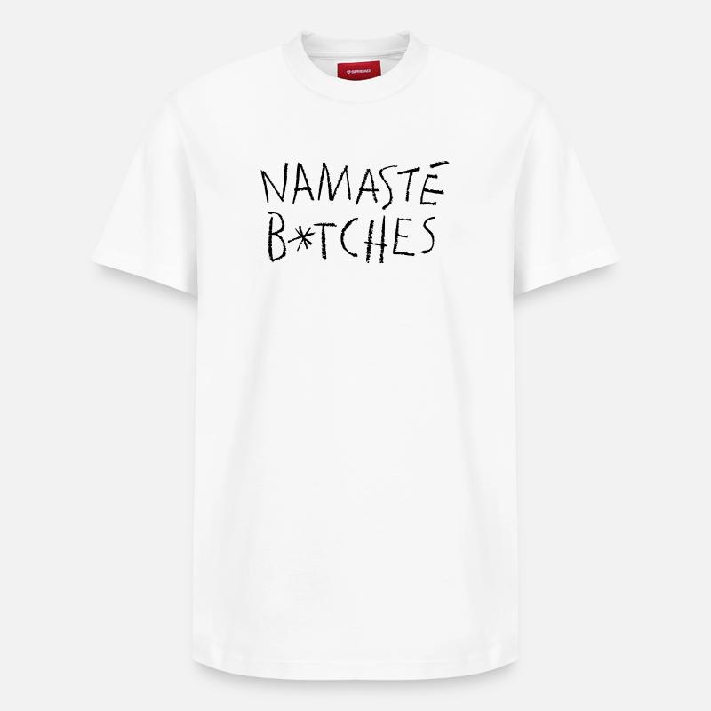 Namasté Black - T-shirt unisexe décontracté en coton Supima – de SPREAD - blanc
