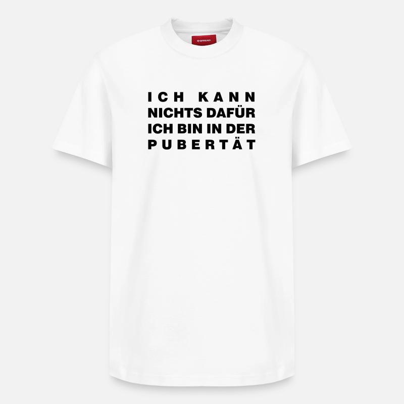 Pubertät - Relaxed Unisex Supima Cotton T-Shirt – von SPREAD - Weiß