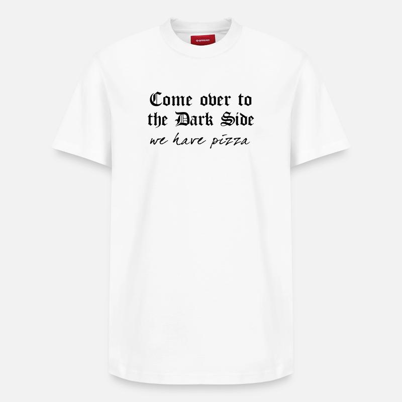 Dark Side - Relaxed Unisex Supima Cotton T-Shirt – von SPREAD - Weiß