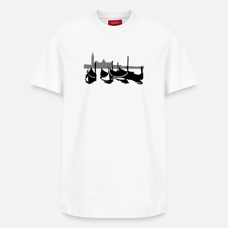 Venise - T-shirt unisexe décontracté en coton Supima – de SPREAD - blanc