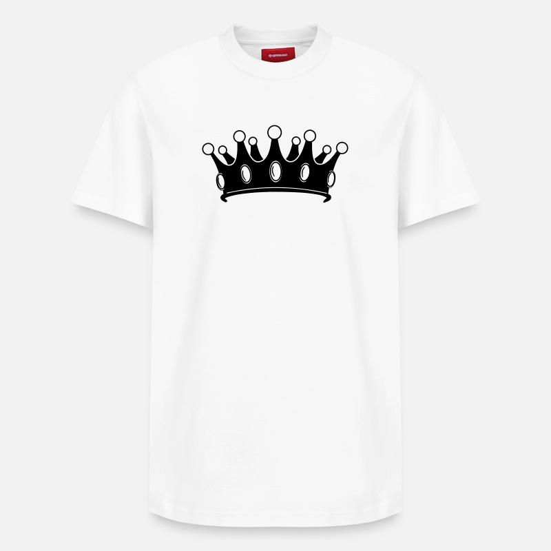 Logo de la couronne - T-shirt unisexe décontracté en coton Supima – de SPREAD - blanc