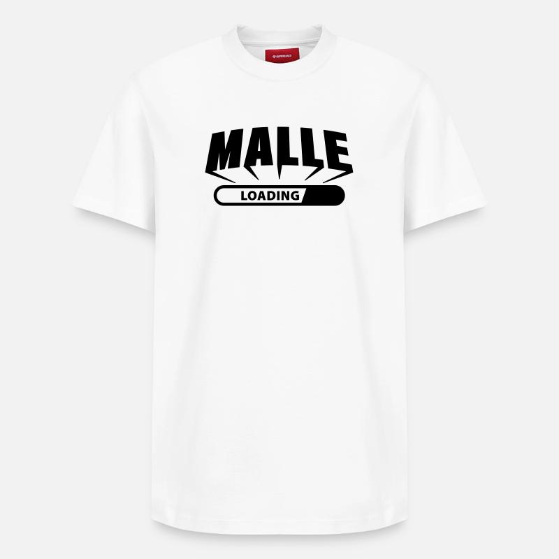 Malle loading - Relaxed Unisex Supima Cotton T-Shirt – von SPREAD - Weiß