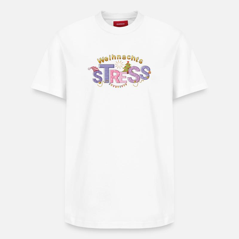 Le stress de Noël - T-shirt unisexe décontracté en coton Supima – de SPREAD - blanc