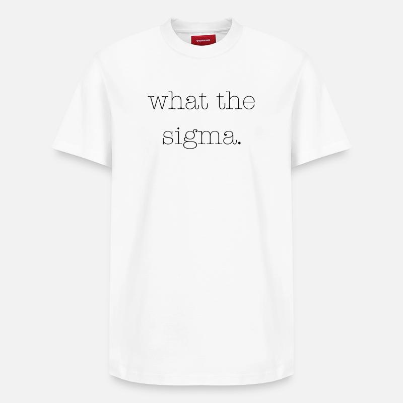 Qu’est-ce que le Sigma - T-shirt unisexe décontracté en coton Supima – de SPREAD - blanc